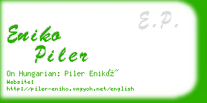 eniko piler business card